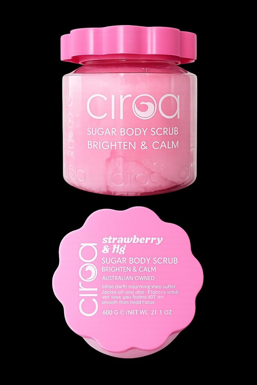 Ciroa Strawberry and Fig Brighten,Sugar Body Scrub 21. 1 fl oz Pack